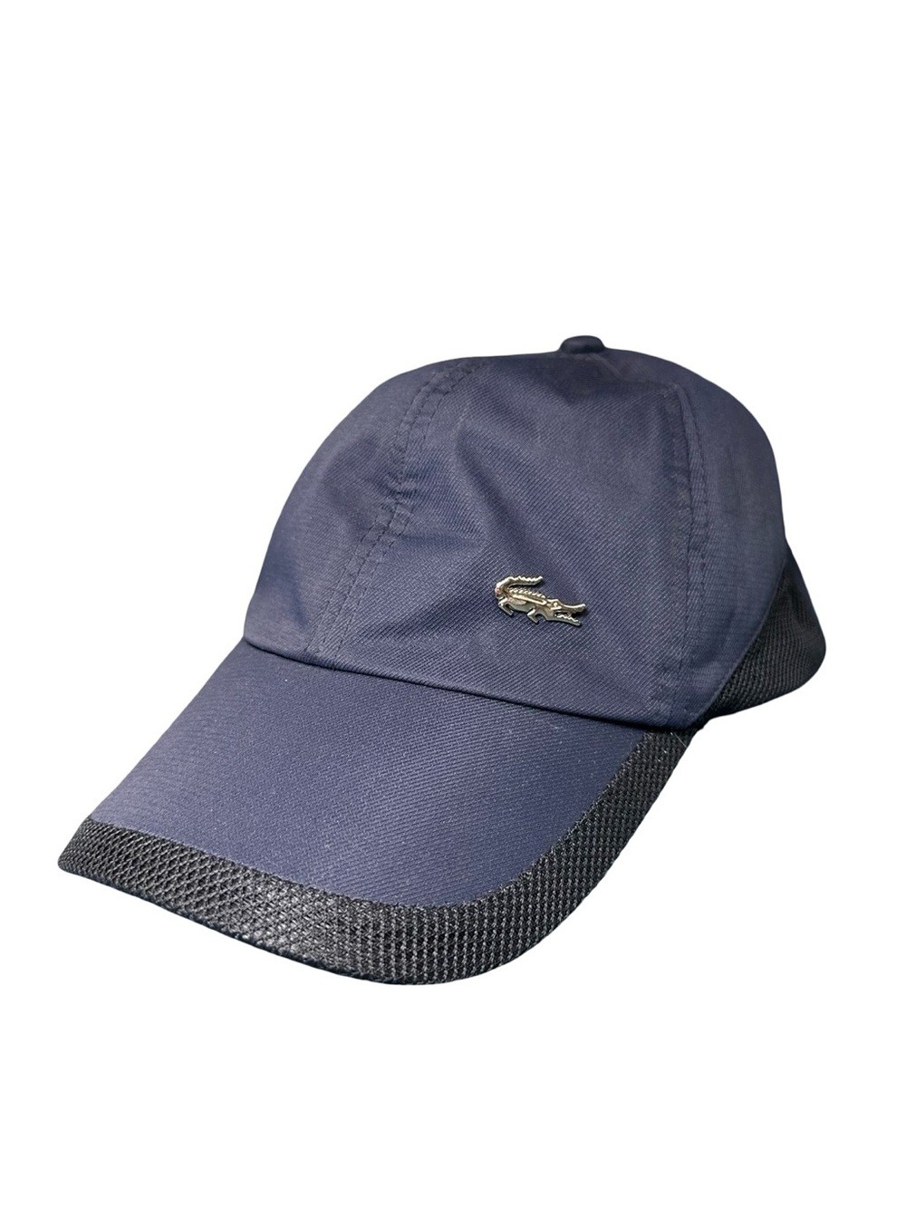 LACOSTE SPORT Navy Blue Hat Cap Baseball Metallic Crocodile Pin Logo Athletic